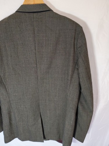 Paul Smith London Jacket Coat Blazer Byard Luxury UK 40 Brown Check 100% Wool - Picture 14 of 16