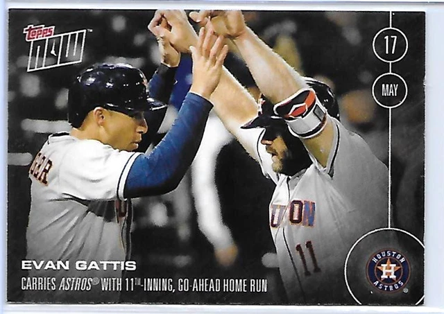 2016 Topps Now Evan Gattis Carries Astros 11th-Inning Go-Ahead HR PRINT /212 SSP
