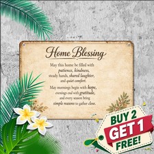 Rustic Marriage Prayer Faith Inspiration Metal Tin Sign Master Bedroom Art