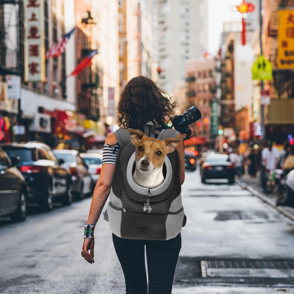 Zaino Porta Cane Marsupio Cane Borse per Cani Trasportino Zaino per Gatti Marsup - Immagine 2 di 4