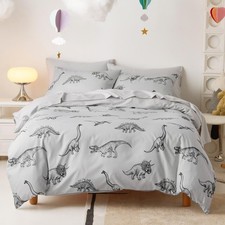 Boys Dinosaur Bedding Set Gray Full Size Dinosaur Bedspread Kids Bedroom Decor