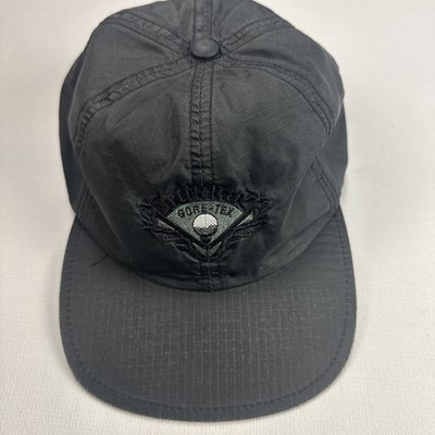Vintage RUKKA Golf GORE-TEX Cap Adult OSFM Black Rip Stop Strap Back Soft Top