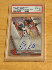 PSA 10 2019 Bowman's Best of 2019 Autographs Corbin Carroll #B19-CC