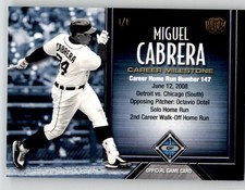 2017 Honus Bonus Career Milestones Miguel Cabrera 1/1 HR147