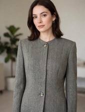 Jones New York Women  s Tailored Gray Jacket - Classic Blazer size 10 New
