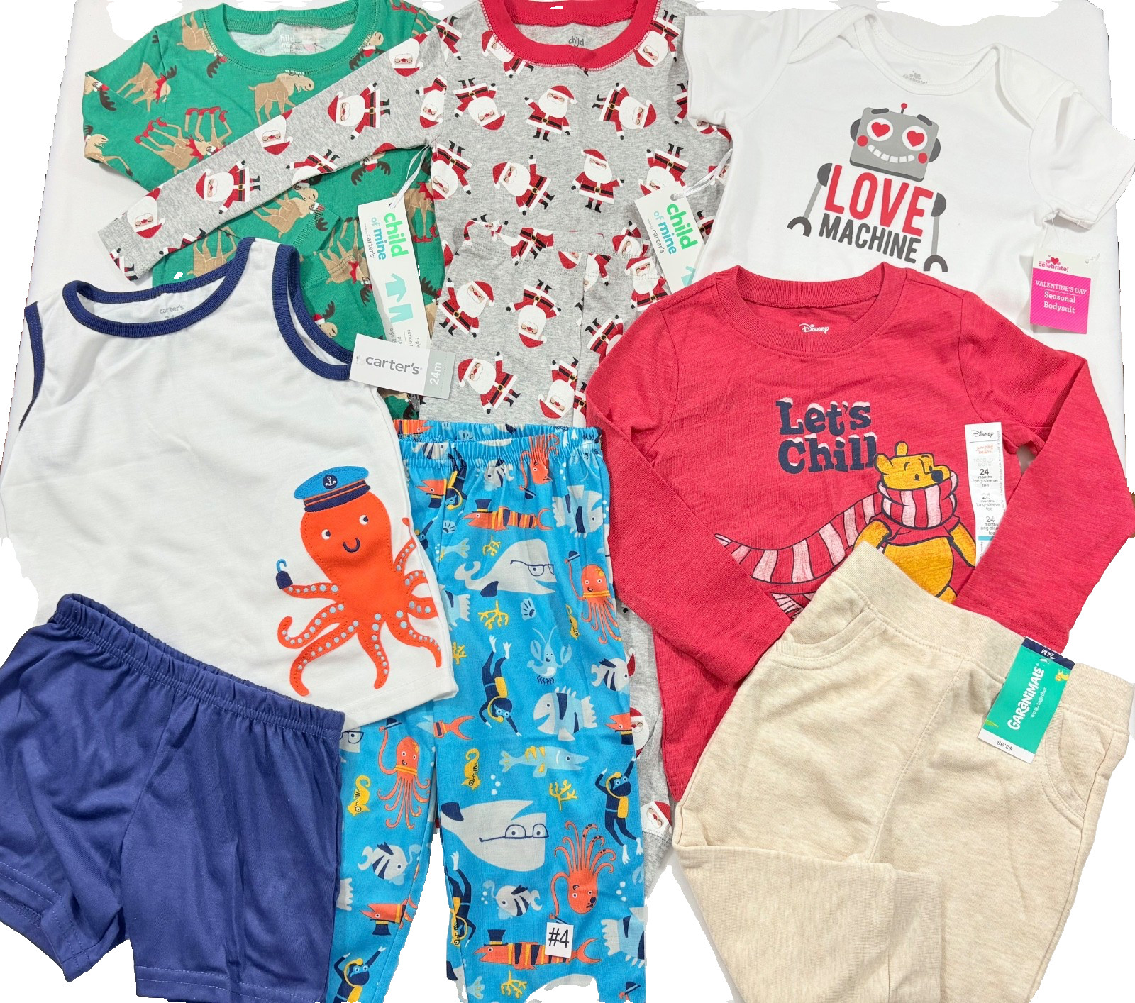 BABY CLOTHING LOT MIXED BRANDS SIZE 24 MONTHS / NWT / 10 PIECES/ LOT #4