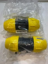 HOME-FLEX 1-1/2 in. Yellow Poly Gas Pipe Coupler (lot of 2) 18-429-015