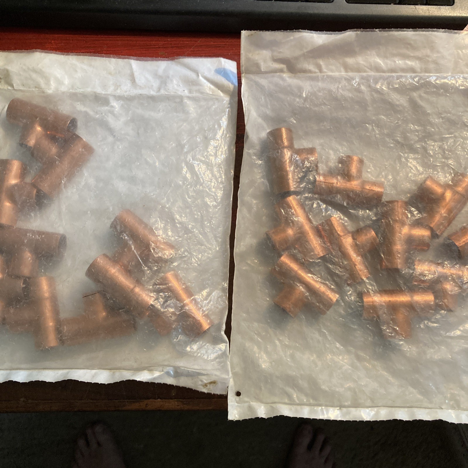 Lot Of 20 Elkhart 1/2” Copper Tees CxCxC