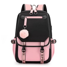 Girls Backpack Color-blocking Schoolbags for Girls Lightweight Bookbag Middle...