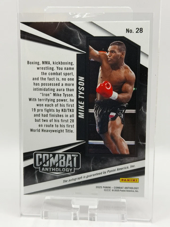 MIKE TYSON 2025 Panini Combat Anthology AUTO Autograph SSP - Image 2 of 2