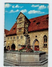 Postcard Marktbrunnen & Volksbildungshaus in Reutlingen Germany