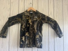 Columbia Fleece Full Zip Sweater Hunting Jacket Camo Print Youth Large 14-16