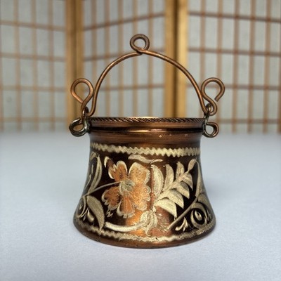 Erzincanlilar Turkish Handmade In Turkey Etched Copper Bucket