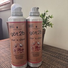 Schwarzkopf Set Two 2 got2b Rise n Shine Radiance Bounce Whipped Mousse 8.8 oz