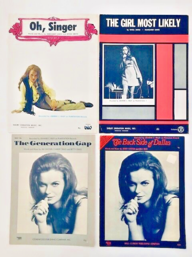 Lot of 4 JEANNIE C RILEY sheet music SINGER, DALLAS, GENERATION GAP, MOST LIKELY - Picture 1 of 6