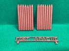 Marx 1950/60's Original Fort Apache Stockade Gates & Header Redish Brown