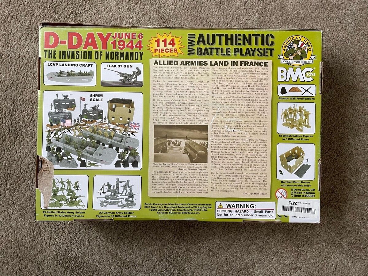 D-DAY June 6 1944 INVASION OF NORMANDY, 114 piece playset