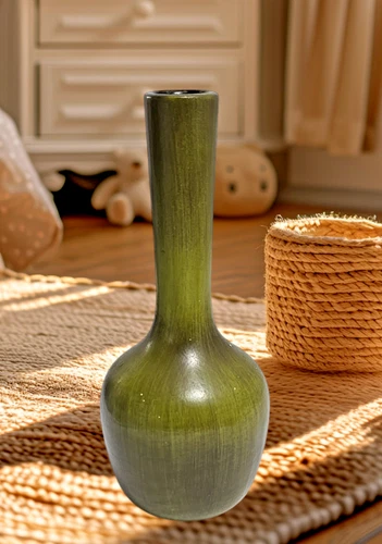 Vintage Royal Haeger Bud Vase Mid Century Modern Green Bud Vase 7"