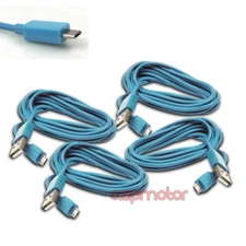 4X 3FT MICRO USB DATA SYNC CHARGER CABLE AQUA BLUE DROID RAZR HTC EVO ONE KINDLE