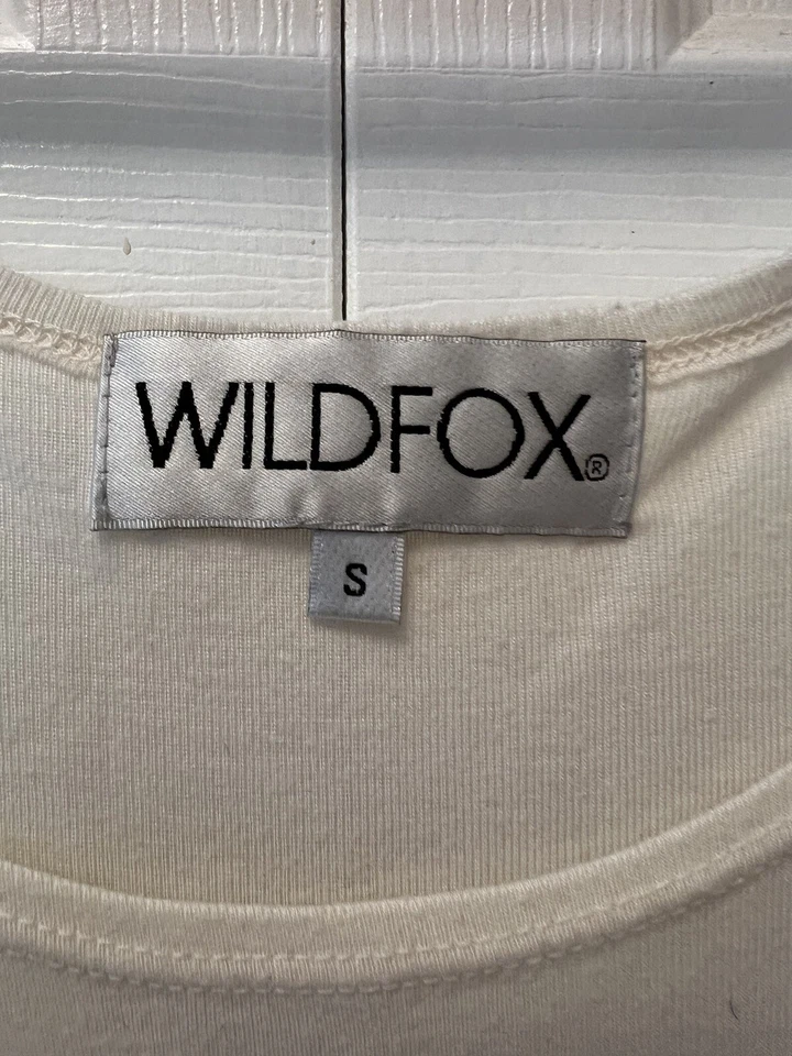 Camiseta sin mangas WILDFOX 24 zanahoria/carate talla pequeña gran tamaño beige gráfico Foto 4 de 4