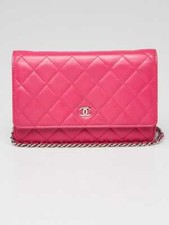 Chanel Pink Quilted Lambskin Leather Classic WOC Clutch Bag