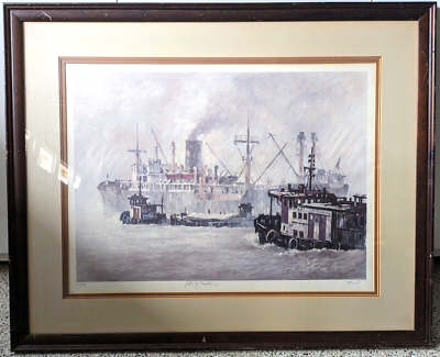 John Kelly Port of Trade Signed Numbered Maritime Lithograph