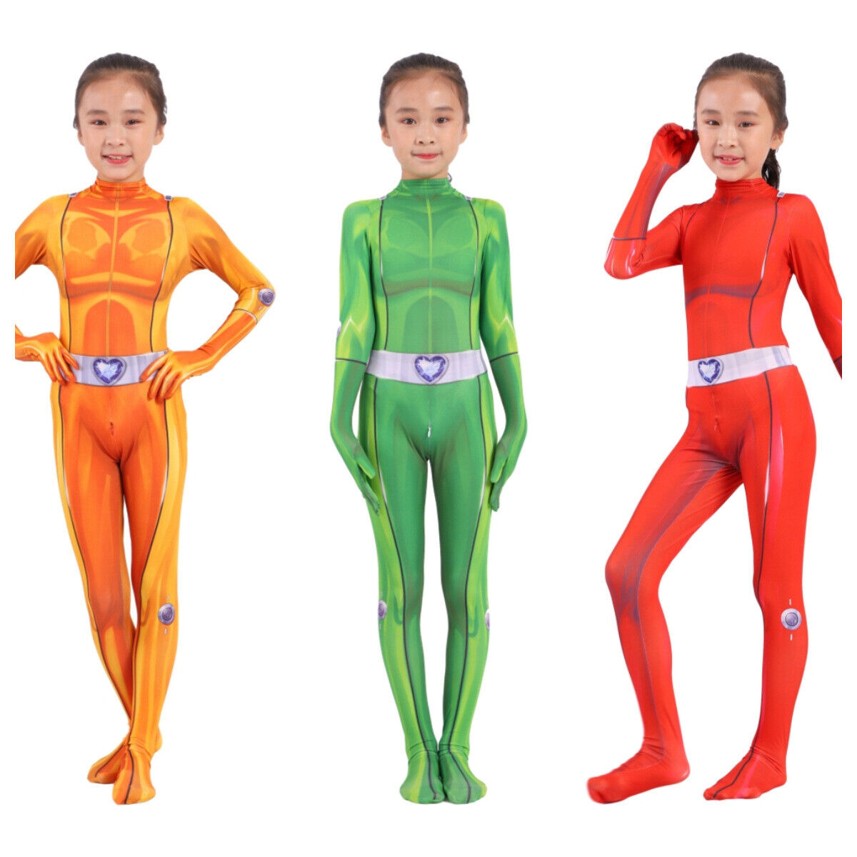 Totally Spies Cosplay Costume Pour Femmes Et Filles Spandex Zentai Clover  Ewing Samantha Simpson