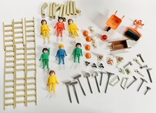 Huge 60 Vintage Playmobil Construction Workers Accessories 1974 Rare Geobra
