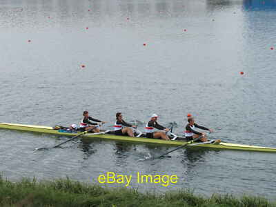 Photo 12x8 Paralympics rowing GB mixed coxed four on a lap of honour A par c2012