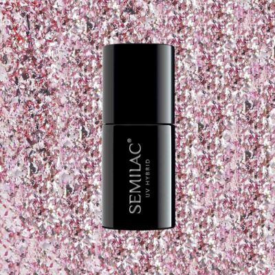 Semilac UV Nagellack Hybrid 376 Shimmer Stone Pink Diamond – 7 Ml, HEMA-frei