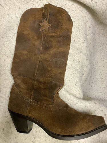 Dingo Brown Snip Toe Fringe Leather Western Cowboy Boots Women Size 8.5 - Picture 7 of 9