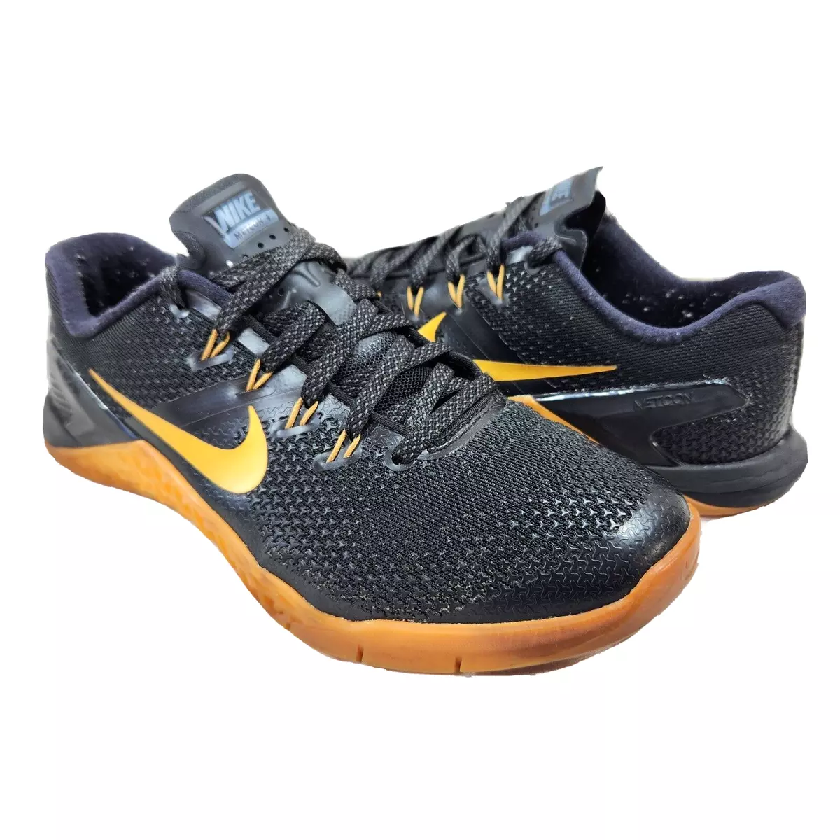 NIKE iD Metcon Running Training Shoes Sz 7 Black/Gold/Gum AR5136-991 | eBay