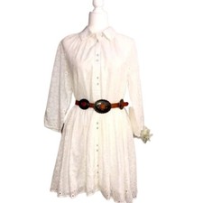 NWT CUPIO Embroidered Floral Eyelet Dress - 100% cotton / Medium