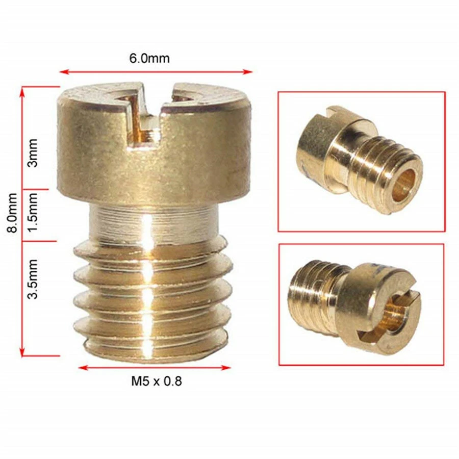 10x 112/115/118/120/122/125/130/132/135/138 Motorcycle Carburetor Main Jet Kit - Image 2 of 4