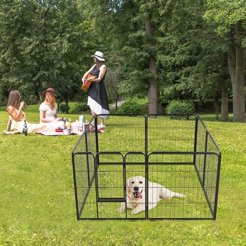 Dog Playpen with Door Pet Fence 8/16 Panel Puppy Cage Small Pet Animals Indoor - Picture 17 of 34