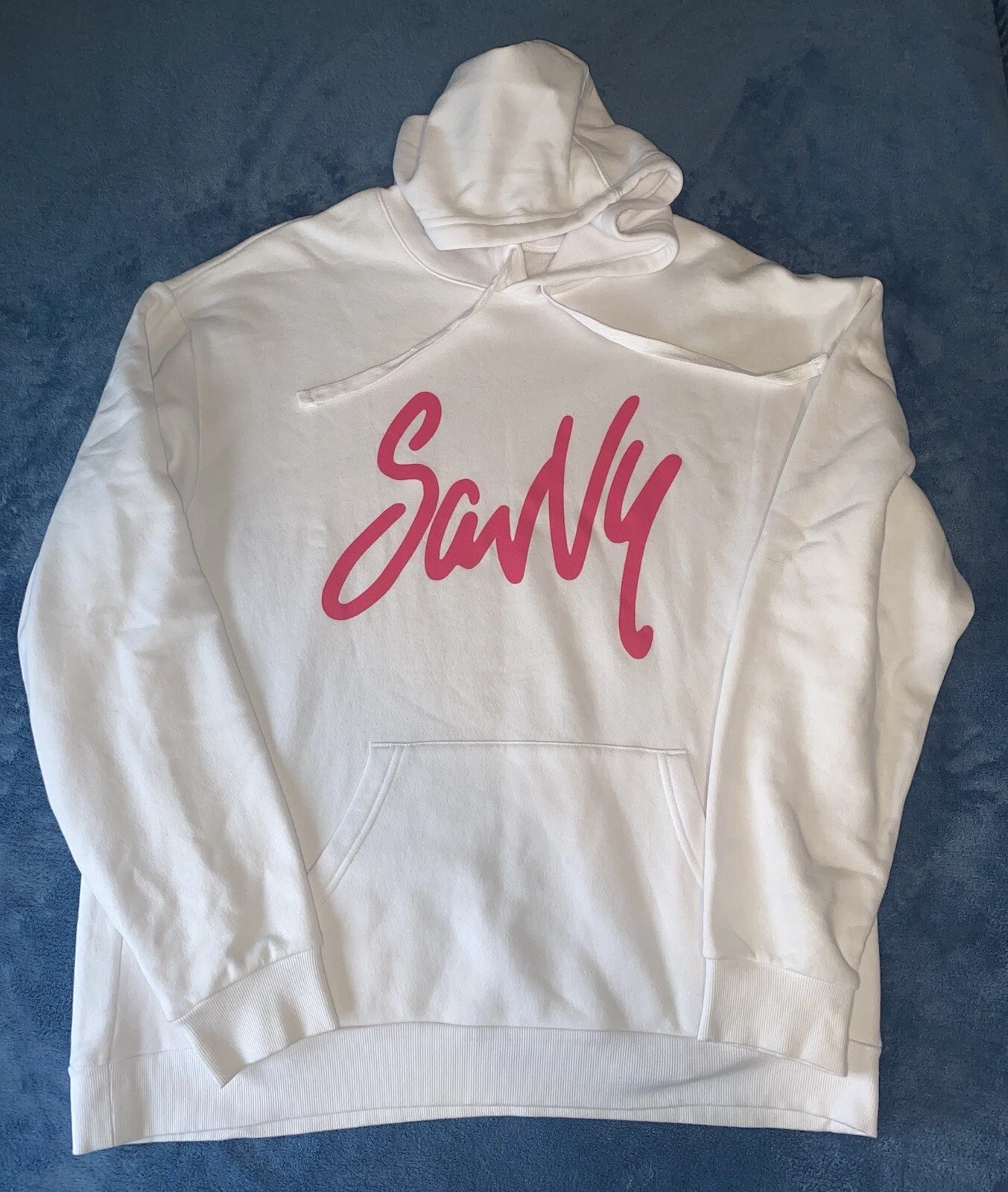 Alternative Savvy Hoodie With Front Pouch Pocket Men’s Sz XL White