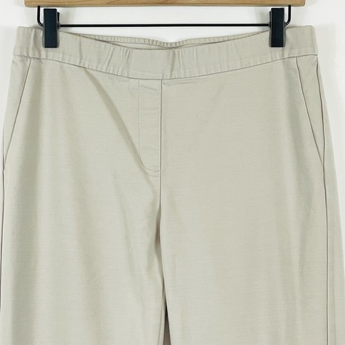 J. Jill Beige Putty Essential Slim Ankle Pull On Elastic Trousers Pants Womens 8 - Picture 2 of 6