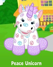 Webkinz Classic Peace Unicorn - hm493 - Virtual Adoption Code Only
