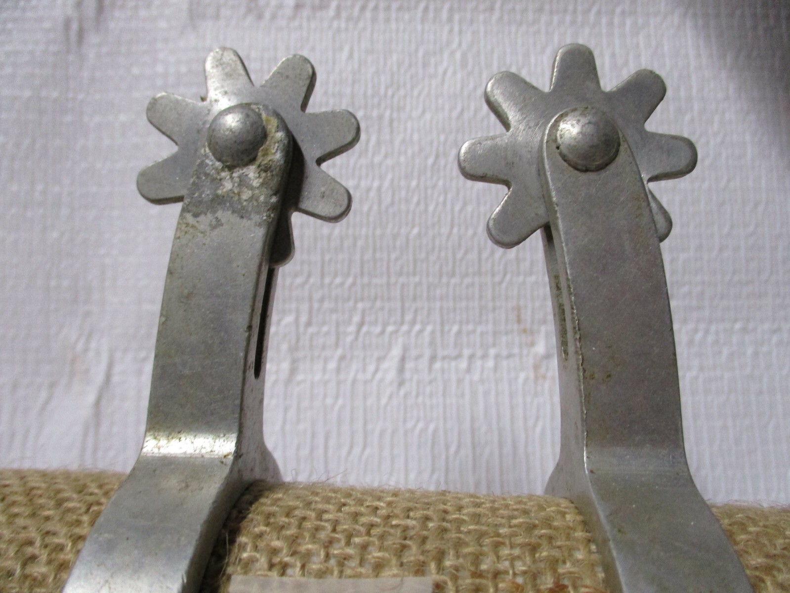 Vintage CROCKETT RENALDE (CR) Aluminum Clean Mens Spurs Authentic EZ