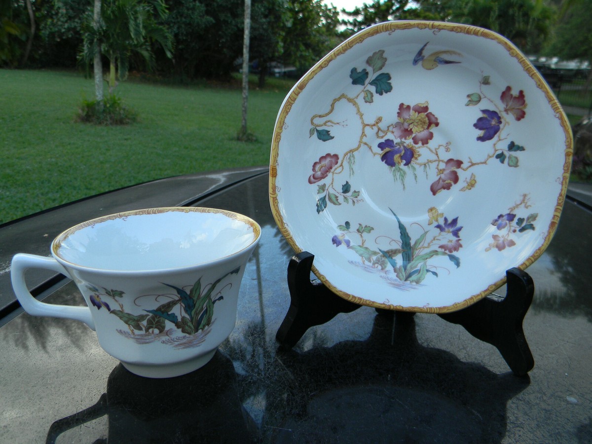 WEDGWOOD DEVON ROSE GEORGETOWN BONE CHINA CUP AND SAUCER | eBay