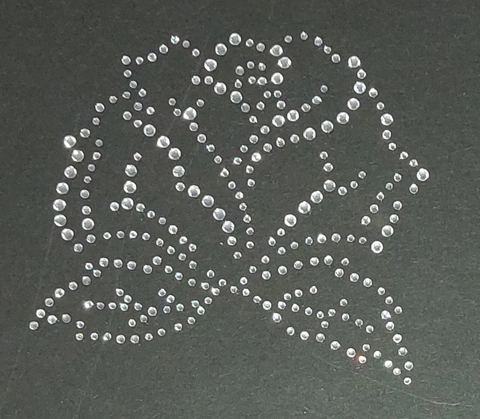 Hotfix Strass Bügelbild Motiv Rose DMC Glasstrass Applikation zum aufbügeln - Bild 3 von 4