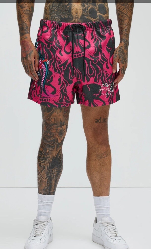 Sculptor × Ed Hardy Cherry Shorts SCULPTOR Ed Hardy Cherry shorts White M