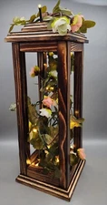 Decorative Rustic Farmhouse Wood Lantern Centerpiece Handmade