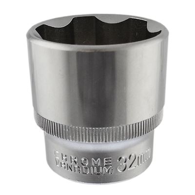 32 mm 1/2 Zoll Bohrer Steckschlüssel Super Lock metrisch flach CRV Rändelgriff 6 Punkt TE794