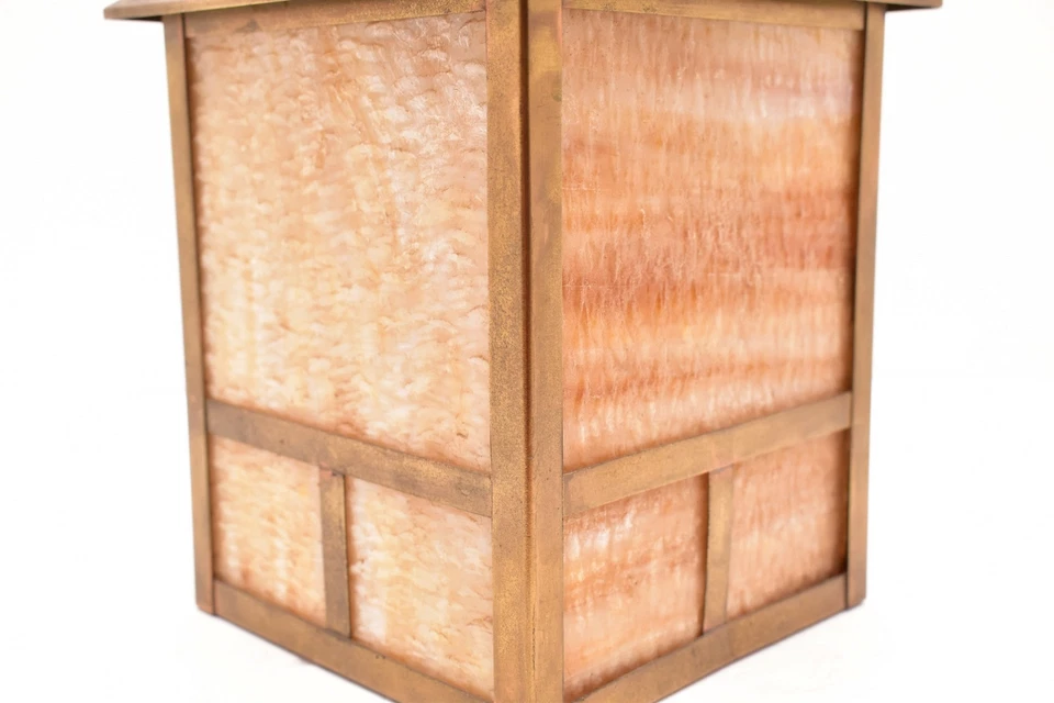 Arts & Crafts Mission Style Slag Glass Light Fixture Lamp Shade Small 8.25 x 5" - Image 4 of 4