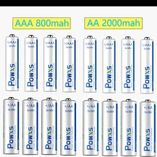 Lot AA 2000mah / AAA 800mAh Rechargeable Batteries 1.2V for Garden Solar Light