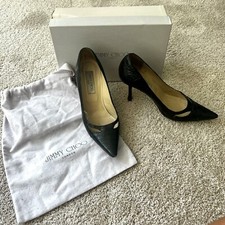 Jimmy Choo Margo Black Crocodile Pumps Size 39 retail 1695
