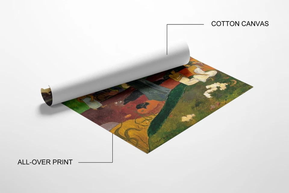 Impresión Giclee Paul Gauguin Old Times sobre Lienzo 8x10 Bellas Artes Decoración de Pared Impresión Foto 2 de 2