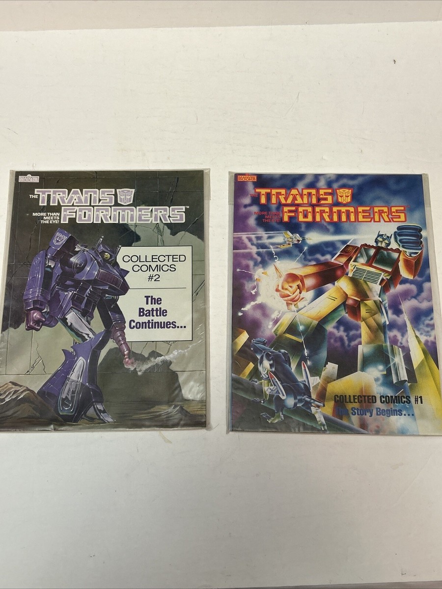 VINTAGE MARVEL BOOKS. THE TRANSFORMERS #1 AND #2. VINTAGE THE