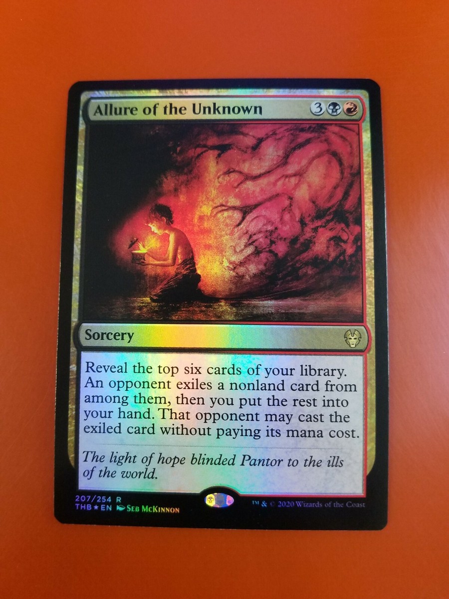 Allure of the Unknown 1x FOIL THB MTG Theros Beyond Death Rare MINT black red Allure of the Unknown 1x FOIL THB MTG Theros Beyond Death Rare MINT black red